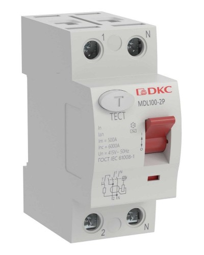 YON MAX MDL100 ВДТ, 2P, 30mA, 25A, АС (MDL100-2P2-25-AC). Автоматический выключатель дифференциальный (УЗО). ДКС в Королеве
