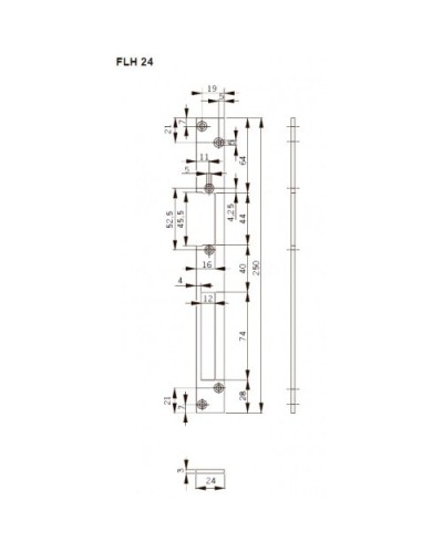 FLH24. Запорная планка длинная. dormakaba в Королеве