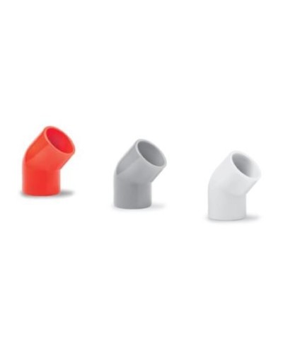 Ecoplast поворот 45гр., для аспирационной системы D25, АБС, серый (10 шт) (49225-10GR). Поворот для аспирационной системы. Экопласт в Королеве