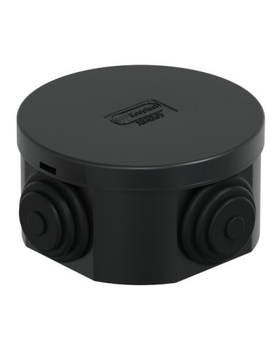 Коробка JBR065 D=65х35, 4 вых., IP44, черная (44004BL-1). Коробка монтажная. Экопласт в Королеве