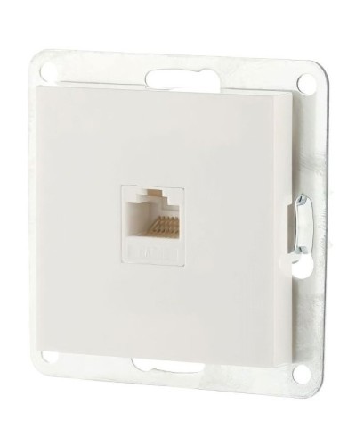 Розетка RJ-45 кат.5е с накладкой, белый LK80 (846104-1). Розетка компьютерная. Экопласт в Королеве