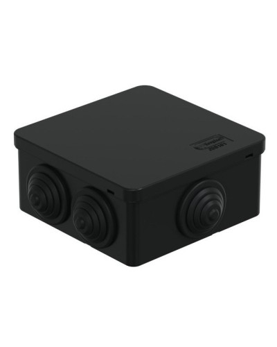 Коробка JBS101 100х100х55, 6 вых., IP55, черная (44037BL-1). Коробка монтажная. Экопласт в Королеве