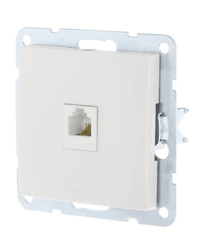 Розетка RJ-45 кат. 5е с накладкой, белый LK60 (866104-1). Розетка компьютерная. Экопласт в Королеве