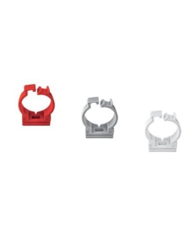 Ecoplast держатель с защелкой для труб D25, АБС, красный (50 шт) (49625-50). Держатель с защелкой для аспирационной системы. Экопласт в Королеве