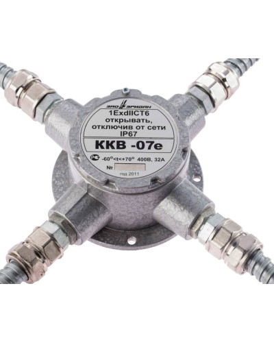 ККВ-07е-Ех-А-Р1-К-БК1, ШТ1/2+ШТ1/2+ШТ1/2+ШТ1/2. Коробка коммутационная взрывозащищенная крестообразная. Эридан в Королеве