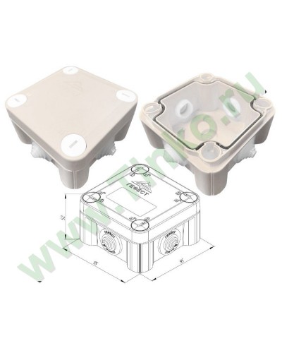 КМ-1010(П)-IP55. Коробка монтажная. Гефест в Королеве