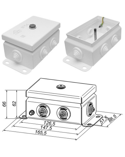КМ IP55-0812 (без DIN рейки). Коробка монтажная электротехническая. Гефест в Королеве