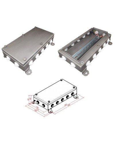 КМ IP55-1530, 14 вводов, нержавейка. Коробка монтажная электротехническая. Гефест в Королеве