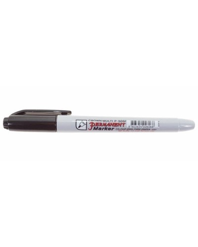 Маркер перманентный Crown «Multi Marker Super Slim» 1 мм, черный, пулевидный (08-8001): Ручка для маркировки в Королеве