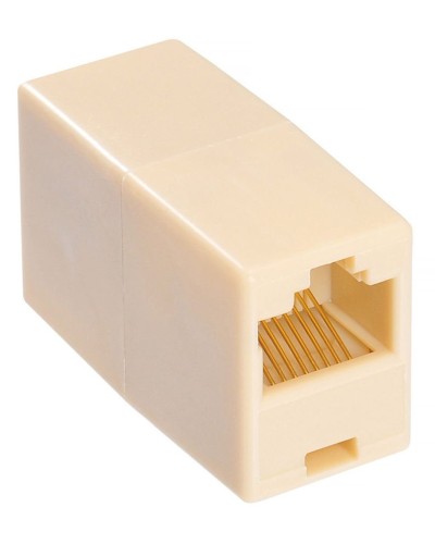 RJ-45 (розетка)-RJ-45 (розетка) (бежевый): Разъем распределительный в Королеве