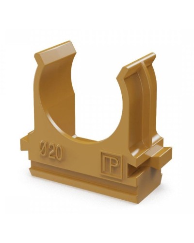 Крепёж-клипса для труб АБС-пластик бук D20 (100 шт) (PR13.0046). Крепление для труб ПВХ. Промрукав в Королеве
