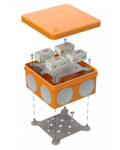 Коробка огнестойкая 100х100х50 (60-0300-FR6.0-4-8-Р Е15-Е60). Коробка огнестойкая для открытой установки. Промрукав в Королеве