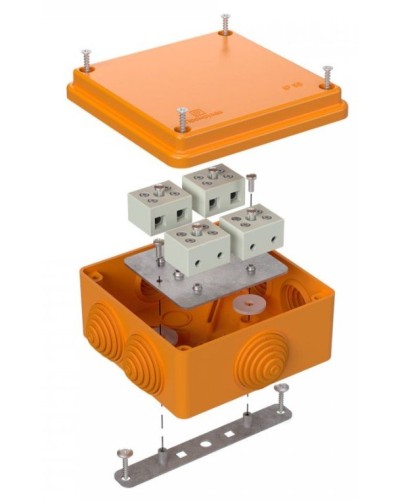 Коробка огнестойкая 100х100х50 для о/п (40-0300-FR2.5-8). Коробка огнестойкая для открытой установки. Промрукав в Королеве