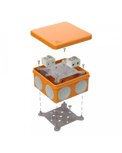 Коробка огнестойкая 60-0300-FR2.5-4 Е15-Е120 100х100х50. Коробка огнестойкая для открытой установки. Промрукав в Королеве