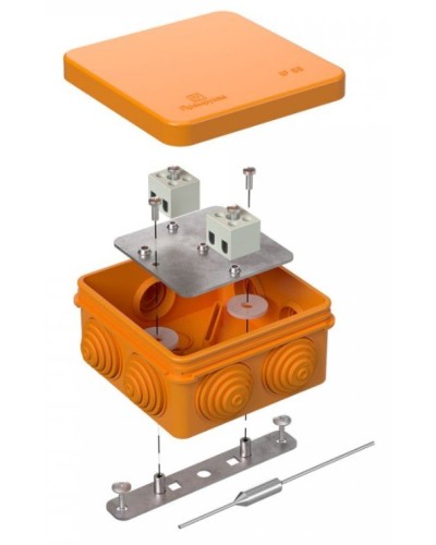 Коробка огнестойкая 80х80х40 (40-0210-FR2.5-4-П). Коробка огнестойкая для открытой установки. Промрукав в Королеве