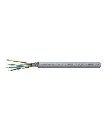 СПЕЦЛАН SF/UTP Cat 5e PVC LSнг(А)-LS 1х2х0,52. Кабель «витая пара» (LAN) для структурированных систем связи. Спецкабель в Королеве